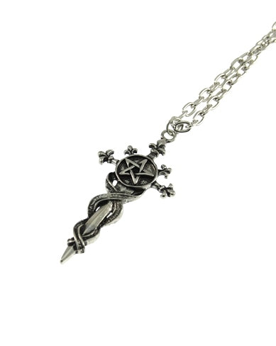 Pentagram and Sword Necklace
