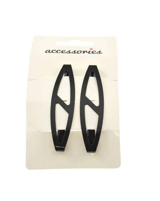 2 on a Card Clip-in End Barrettes/ Hair Slides