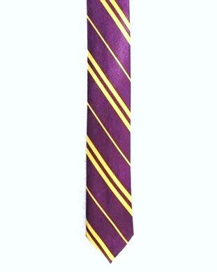 Maroon & Gold Wizard Stripe Tie