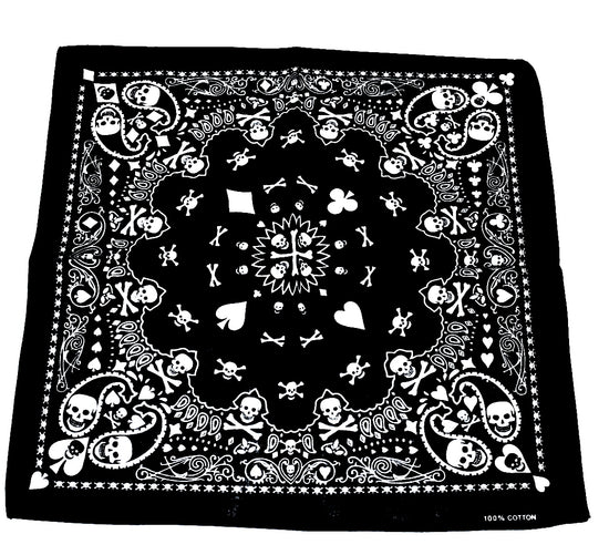 Skull & Playing Cards Bandana