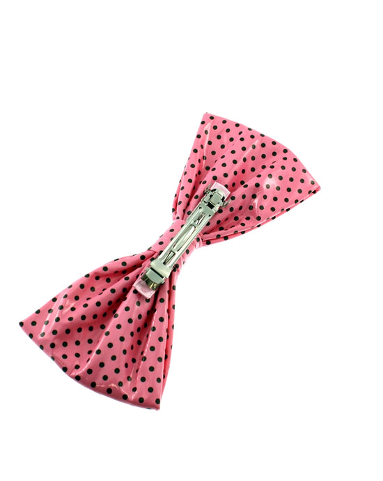 Large Polka Dot Bow on Barrette