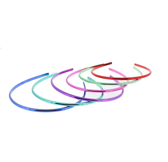 5mm Thin Metallic Finish Alicebands