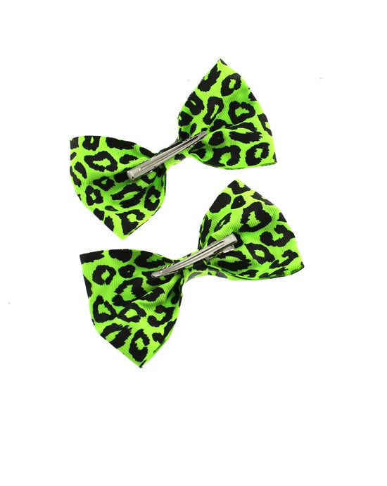 Neon Leopard Print Bows