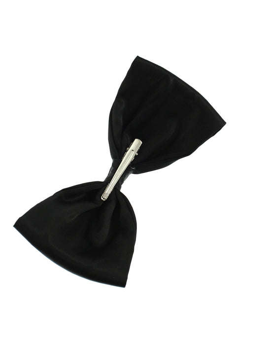 Very Large Satin Bow on Crocodile Clip
