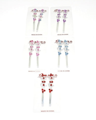Pair of Butterfly Hair grip with stones