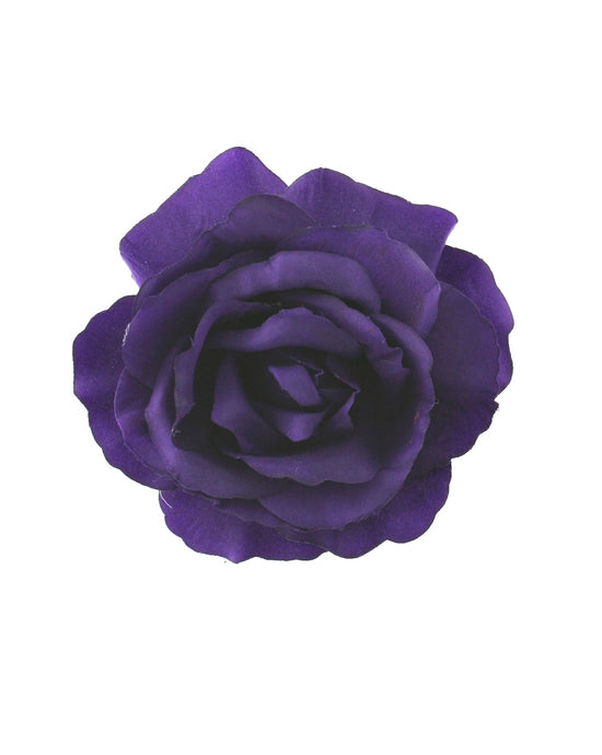 Large Purple Rose on Concord Clip & Brooch Pin