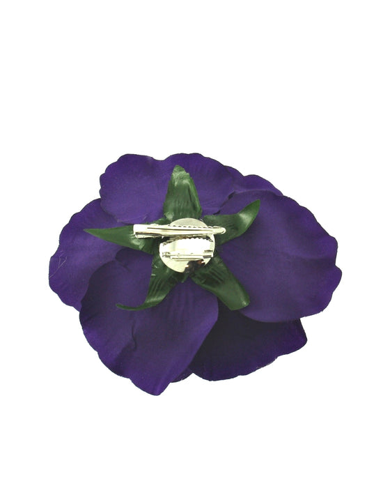 Large Purple Rose on Concord Clip & Brooch Pin