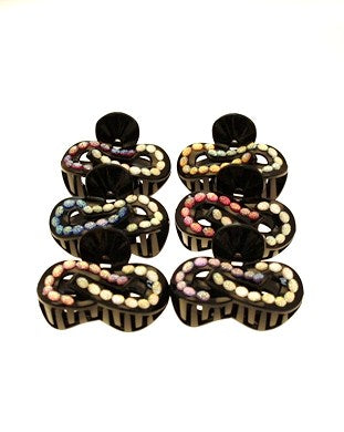 Assorted Colours Stone Hair Claw Clips