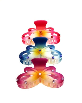 9cm Butterfly with Stones Hair Claw Clips