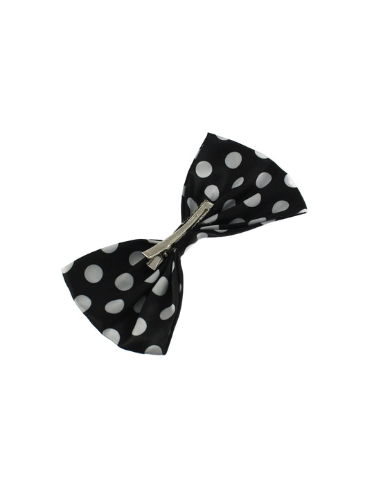 Large Polka Dot Bow on crocodile clip