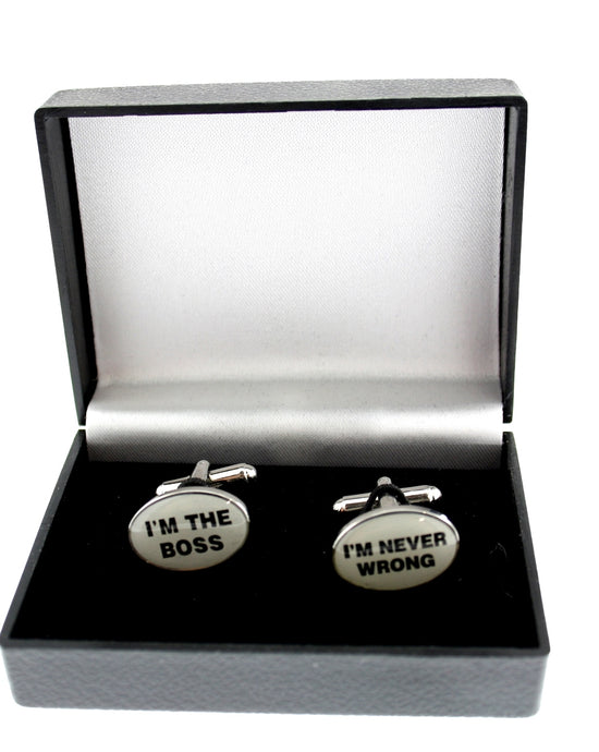 I'm The Boss/ I'm Never Wrong Cufflinks