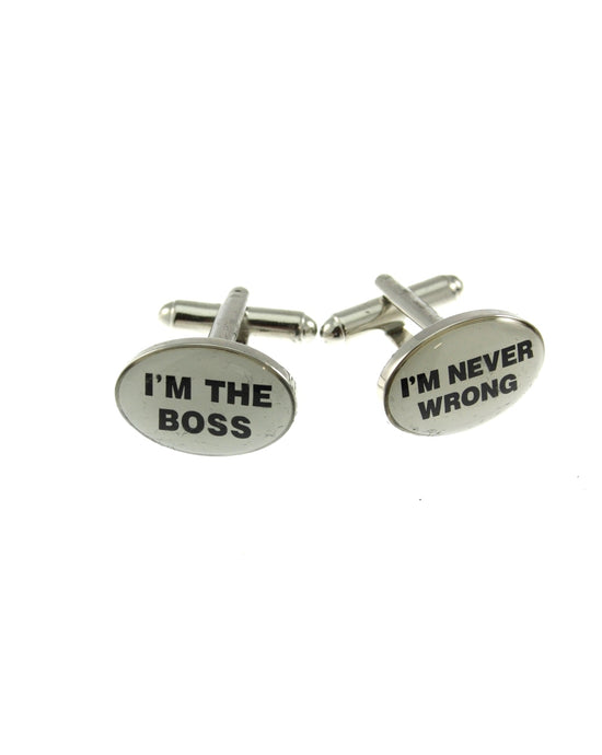 I'm The Boss/ I'm Never Wrong Cufflinks