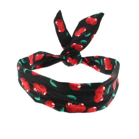 Cherry Print Wire Headband