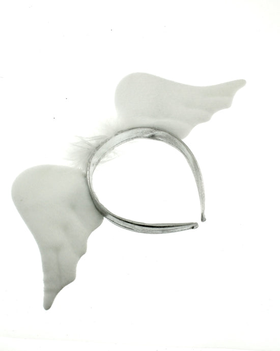 White Angel Wings on Aliceband