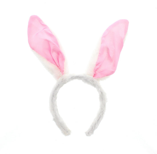 White/ Pink Bunny Ears Headband