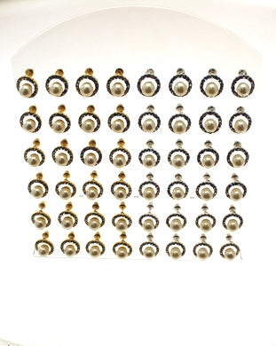 Earrings 12pr Gold, 12pr Silver