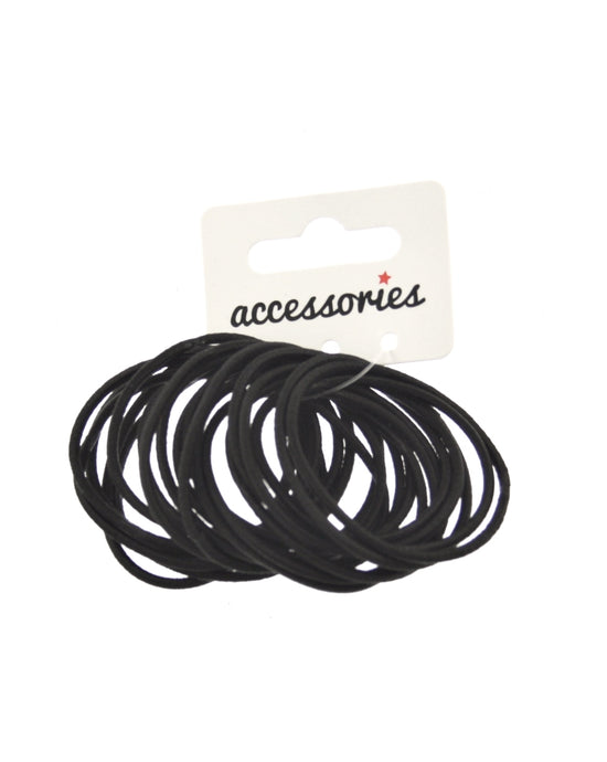 20 Pieces of Thin Black Metal Free Elastics