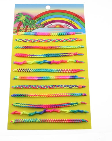 Neon Rainbow Bracelets on Card