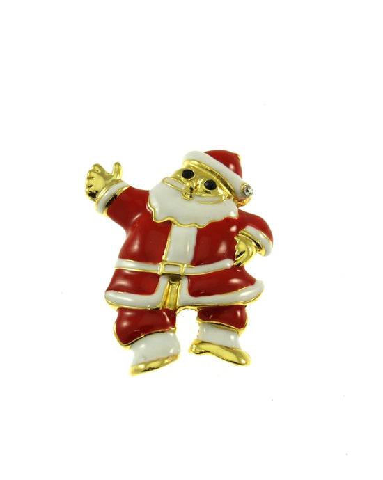 Santa Claus Stocking Brooch
