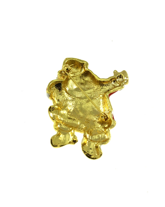 Santa Claus Stocking Brooch