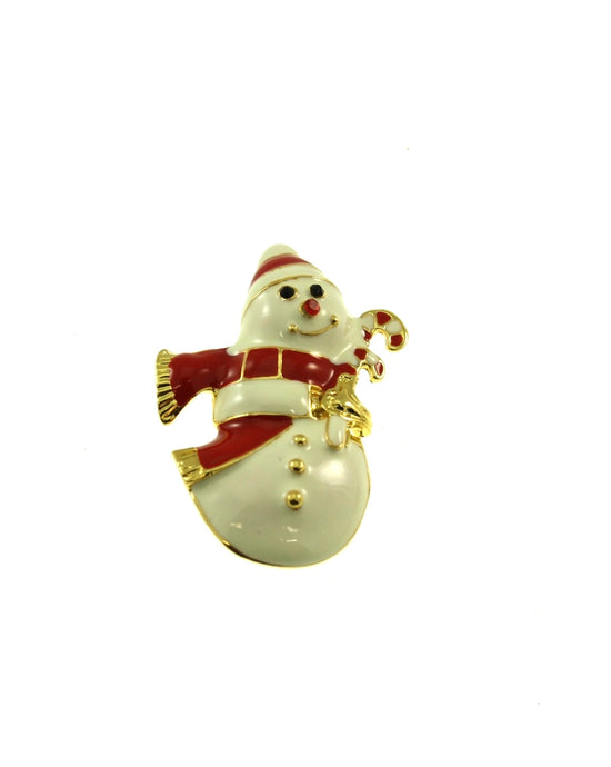 Snowman Brooch