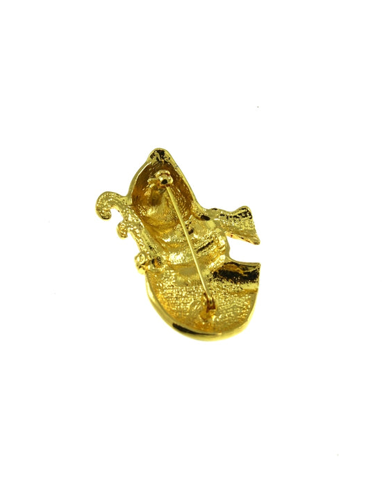 Snowman Brooch