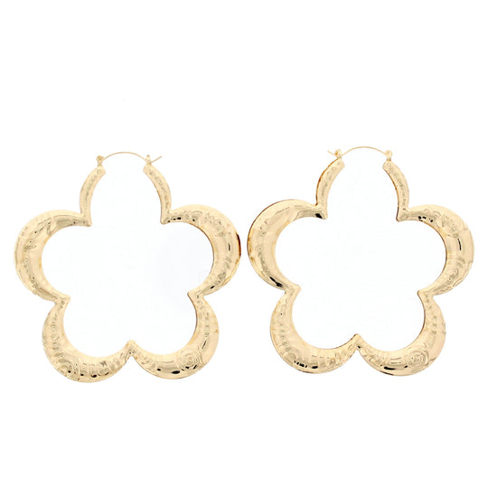 Flower Shape Patterned Earrings