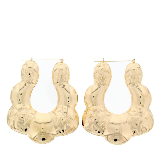 Large U-Shaped Patterned Earrings