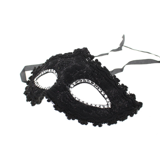 Black on Black Lace Mask