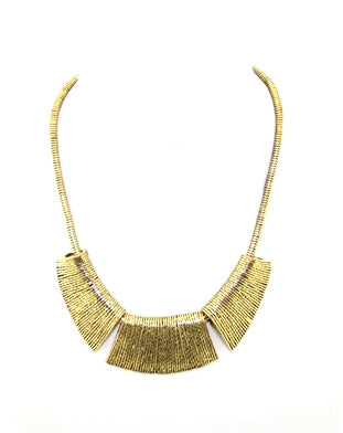 Antique Gold Lined Necklace