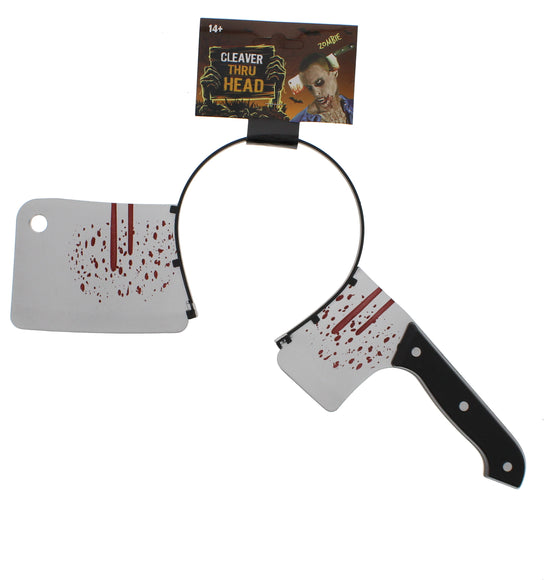 Bloodied Cleaver Through Head Headband