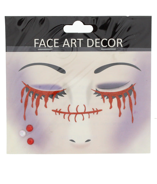 Halloween Face Blood Bath Stickers