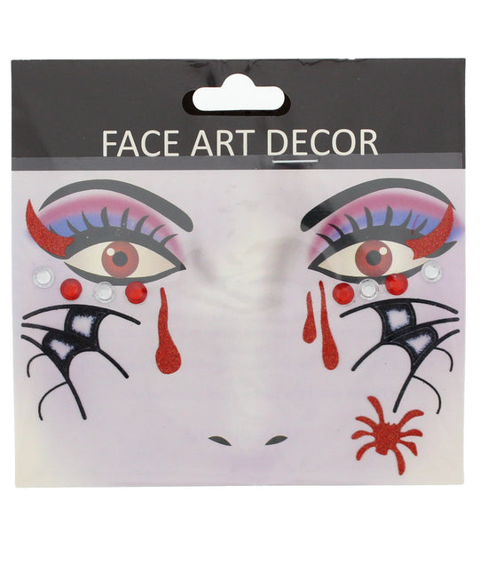 Halloween Blood Drop & Web Face Stickers