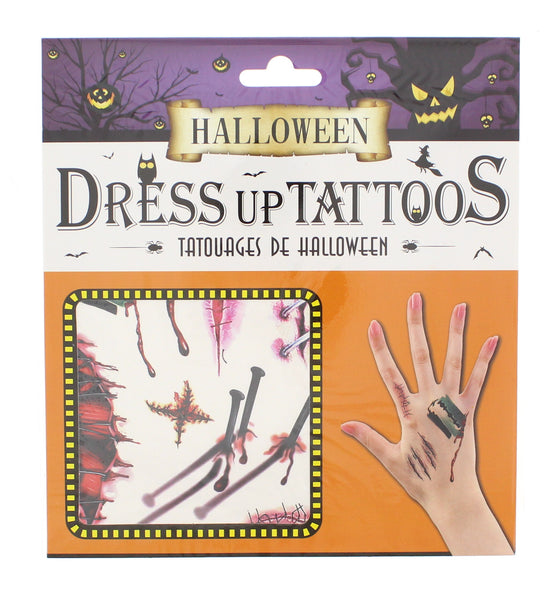 Halloween Blade Hand Sticker Tattoos