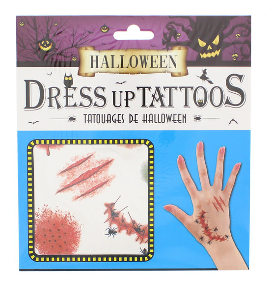Halloween Black Spider wound Hand Sticker Tattoos