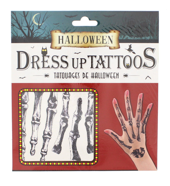 Halloween Skeletal Hand Sticker Tattoos