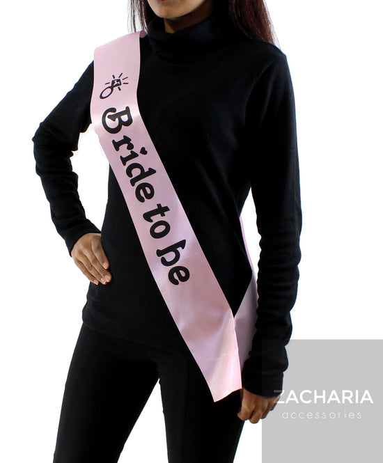 Baby Pink "Bride To Be" Sash Scarves