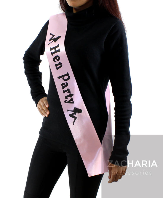 Baby Pink "Hen Party" Sash Scarves