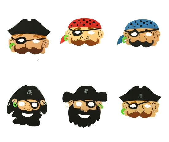 Assorted Children's Pirate Foam Masks