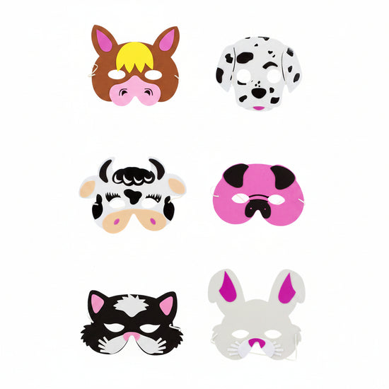Assorted Children's Farm Animals Foam Masks