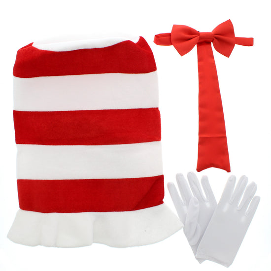 Striped Hat, Children's Gloves & Fun Bow Tie