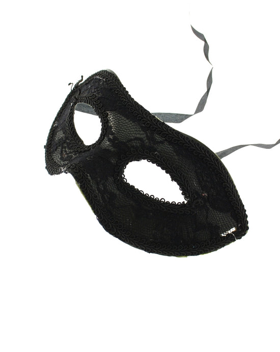 Black on Black Lace Mask