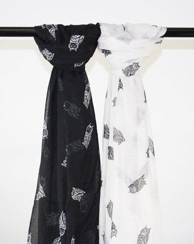 Assorted Owl Printed Scarves