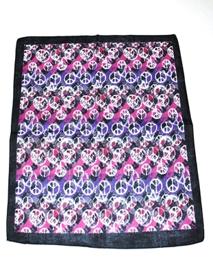 Gothic CND Peace Sign Purple & Pink Bandana