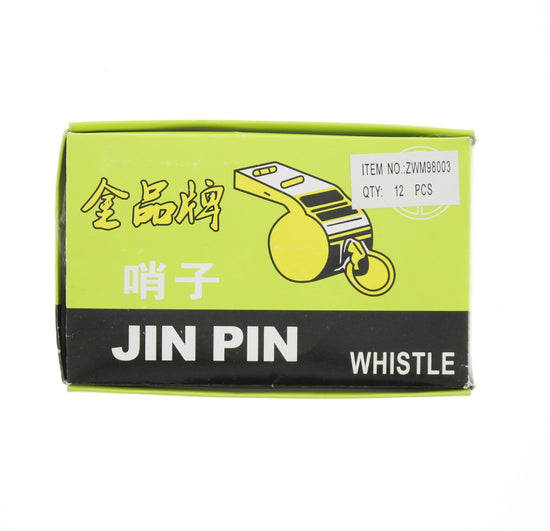 12 Individually Wrapped Silver Metal Whistles