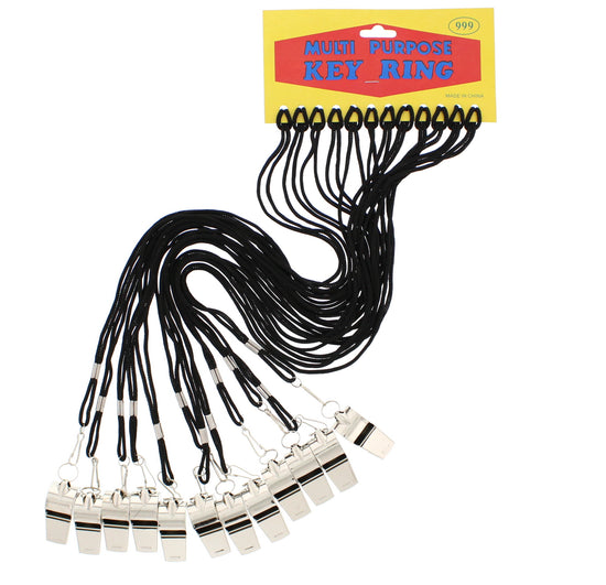 Metal Whistle on Black String