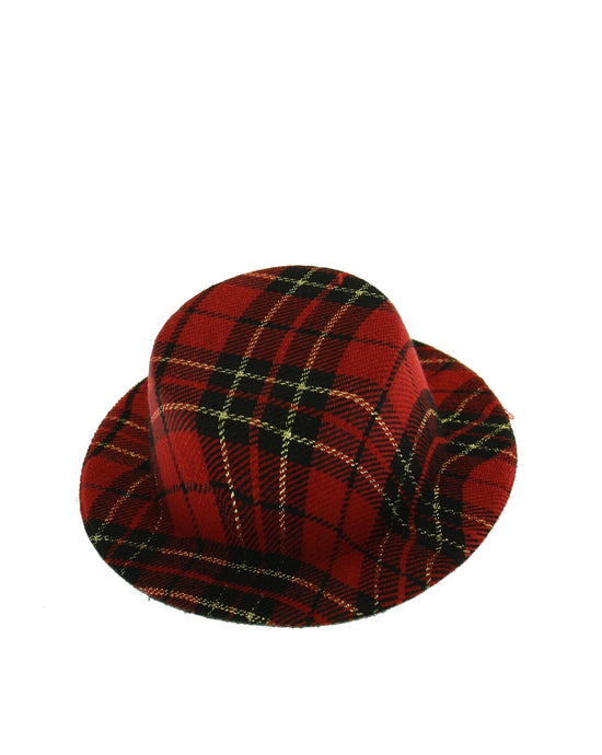 Red Tartan Mini Top Hat